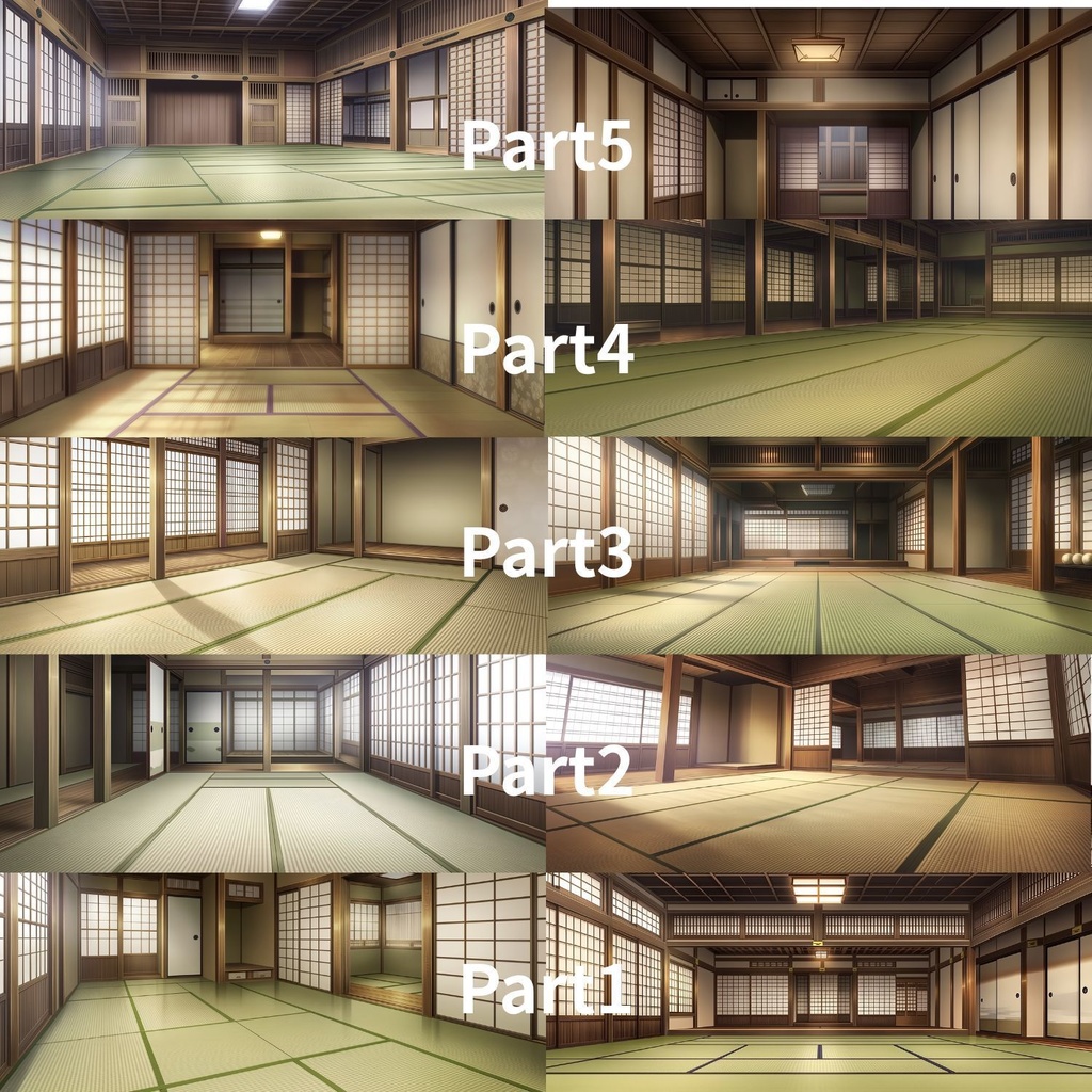 和サイバー配信背景(室内)素材集 10枚セット