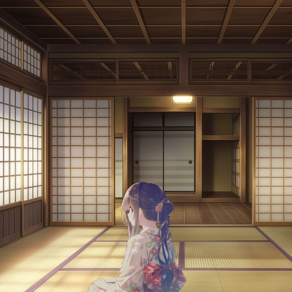 和サイバー配信背景(室内)素材集 10枚セット