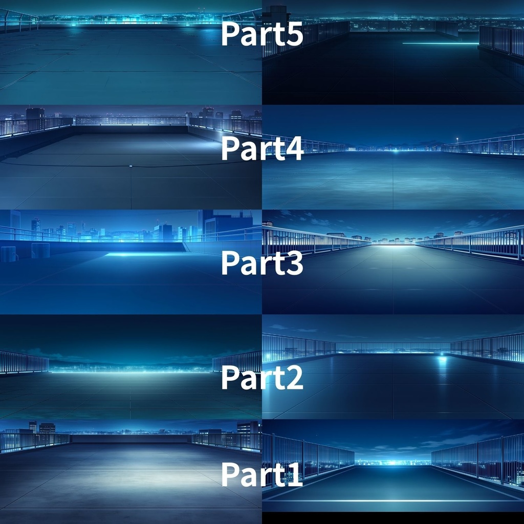 【配信背景素材】深夜の屋上トーク背景(商用可)