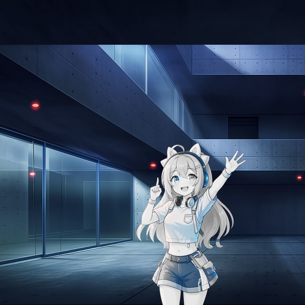 【背景素材】赤い警告灯の研究室|和風SF背景 10枚セット