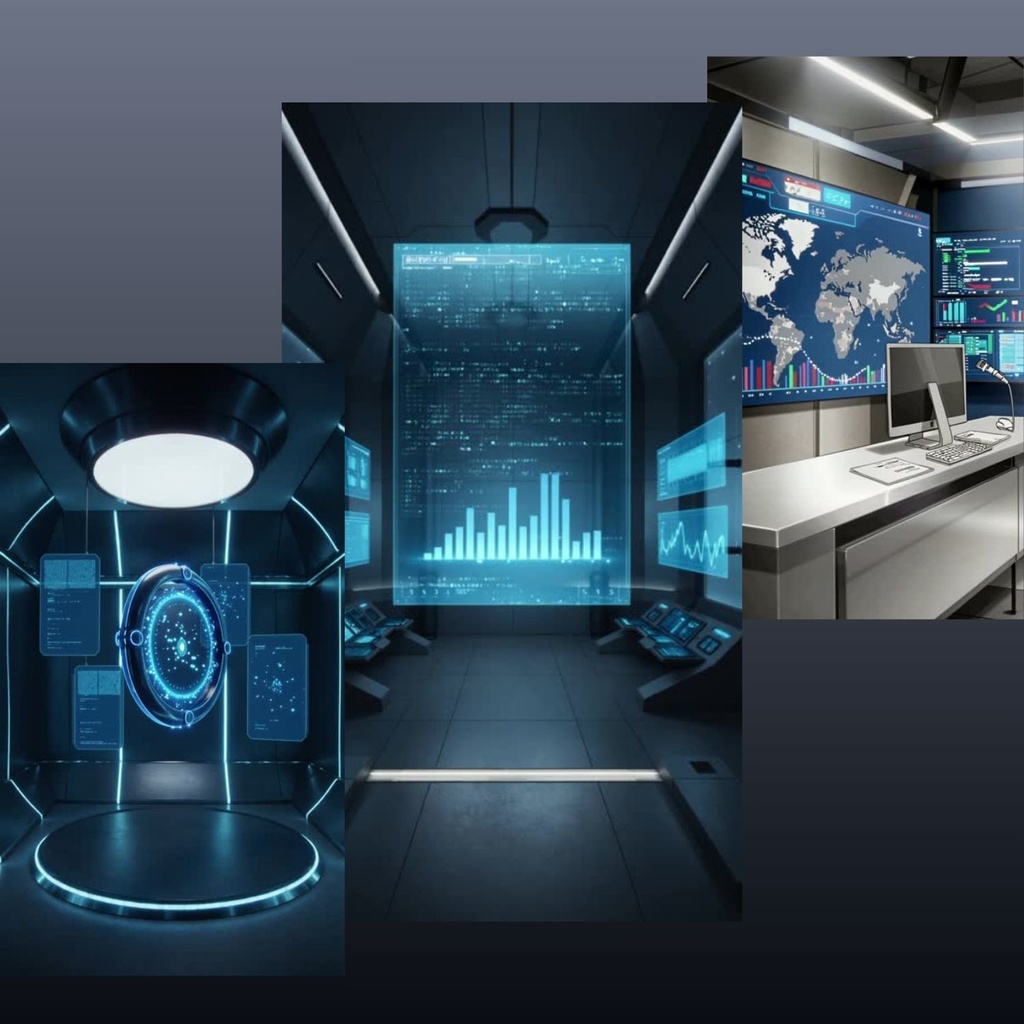 【動く配信背景】VTuberニューススタジオ|モニターアニメーション|ループ動画素材