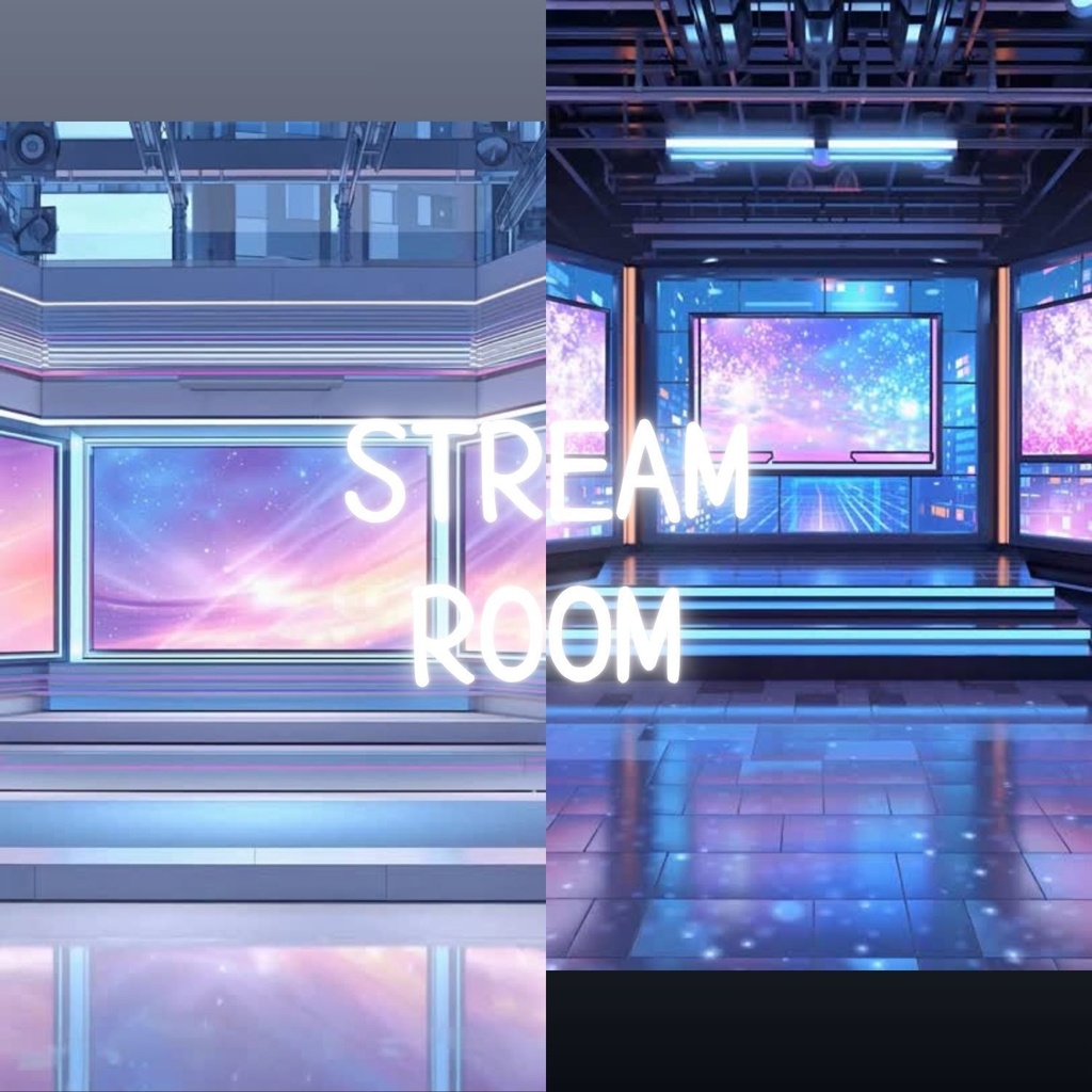 動くループ背景|VTuber配信素材|ニュース配信スタジオ|モニターアニメ背景