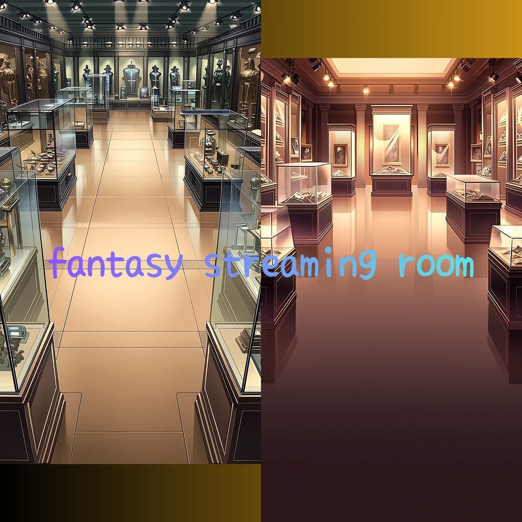VTuber配信背景|博物館展示ホール【縦型9:16 / 雑談・トーク】