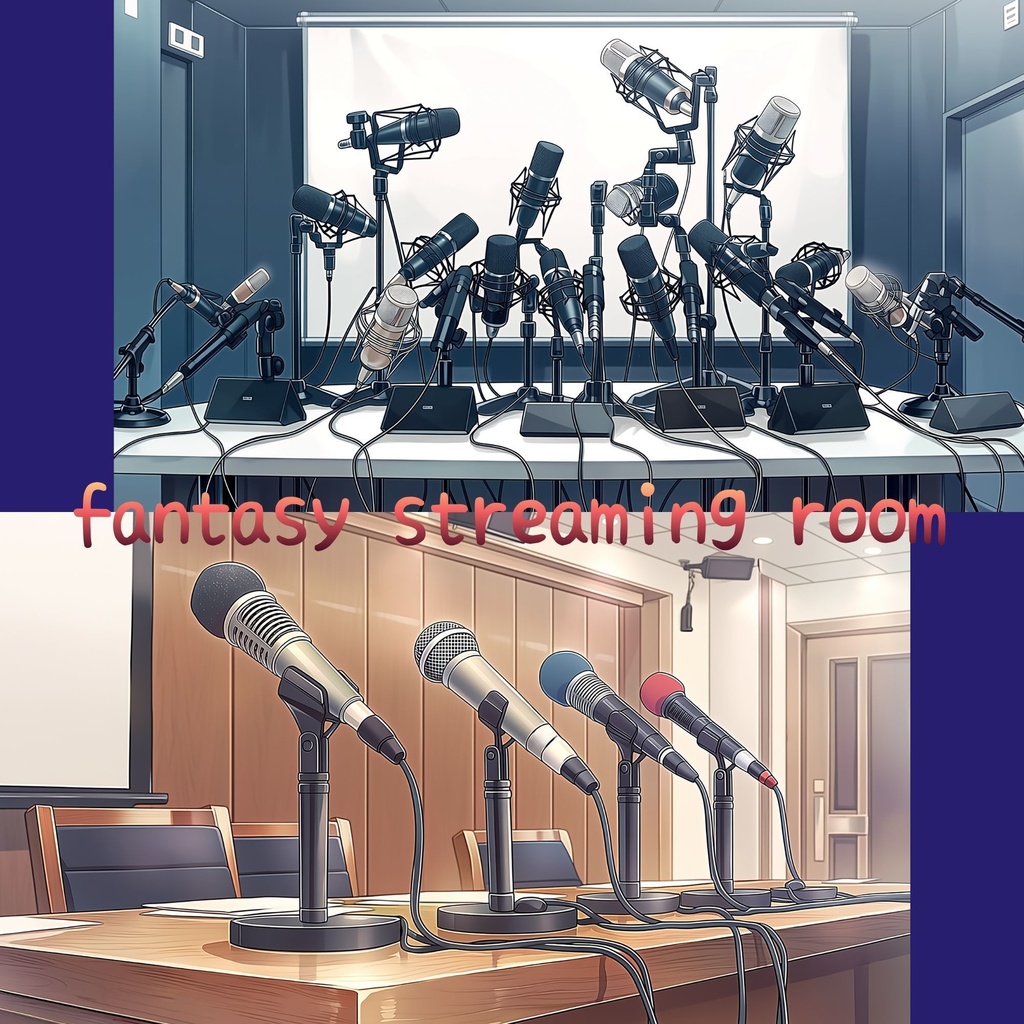 VTuber配信背景|炎上会見風|ネタ配信・企画用背景 Vol.8