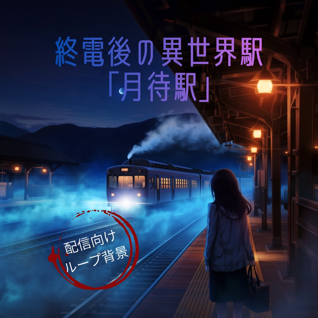 【動く背景】終電後の異世界駅「月待駅」｜VTuber・配信向けループ背景