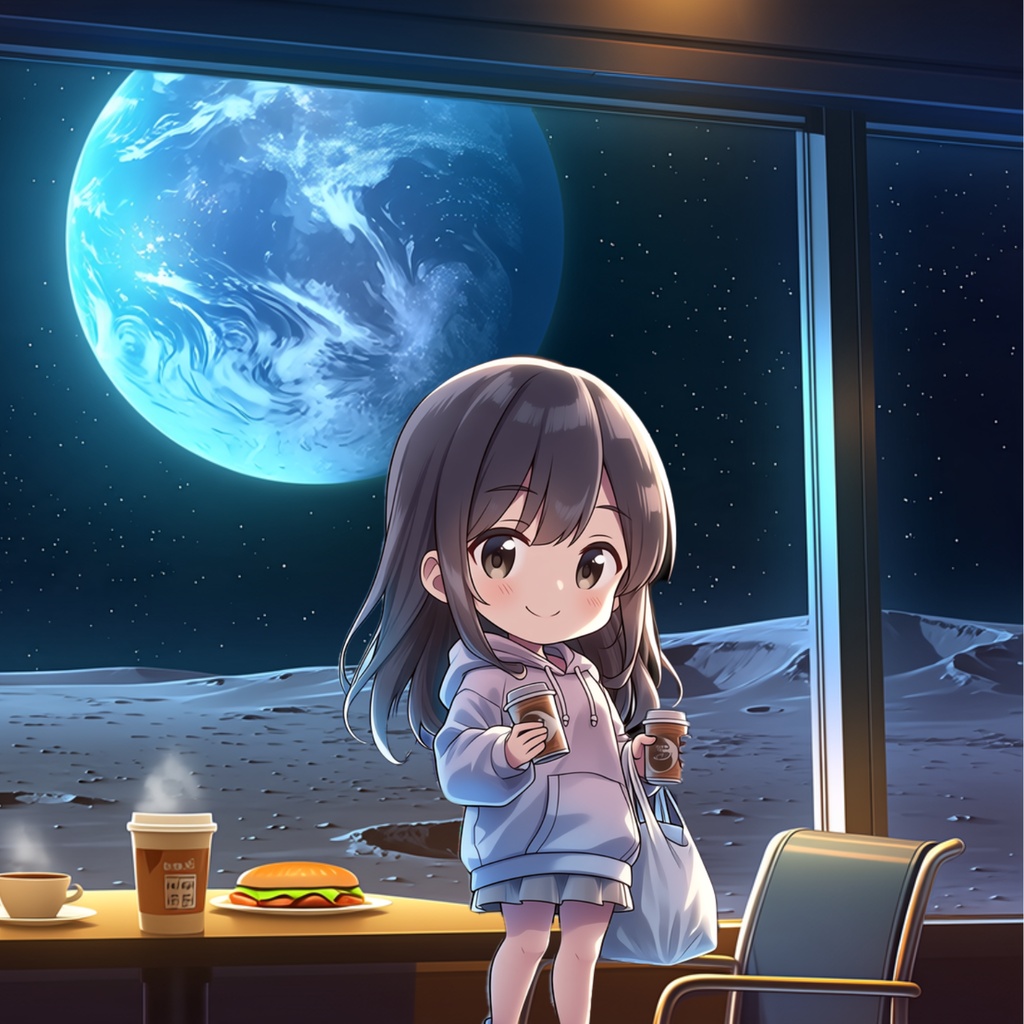 【動くフリー背景】月面コンビニ | MOON CONVENIENCE STORE 02:17AM | VTuber・配信向け背景&ループ動画