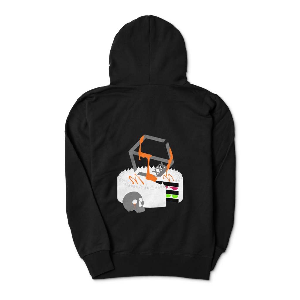 CakeパーカーBLK×ORNG