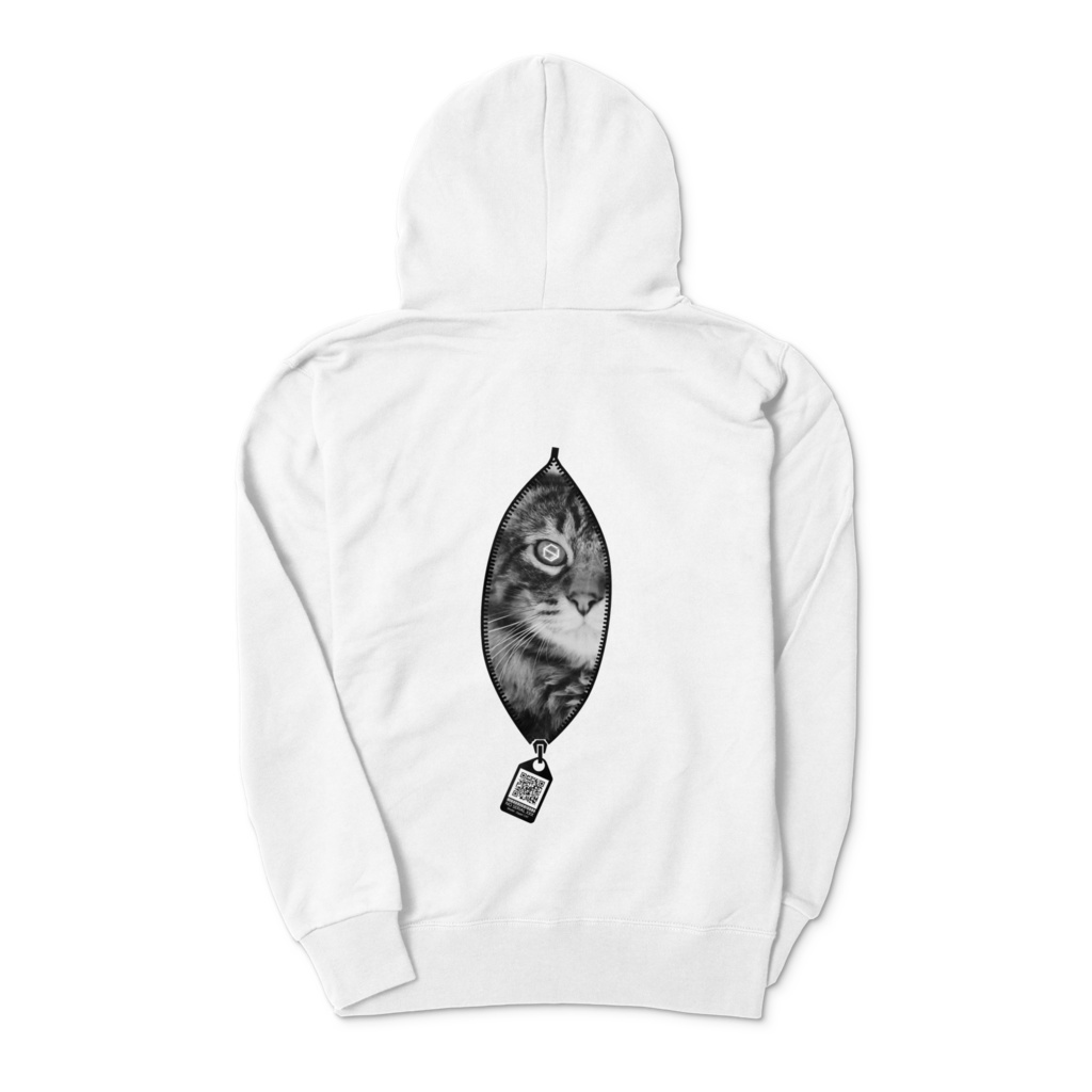 ZipperCATパーカーWHT