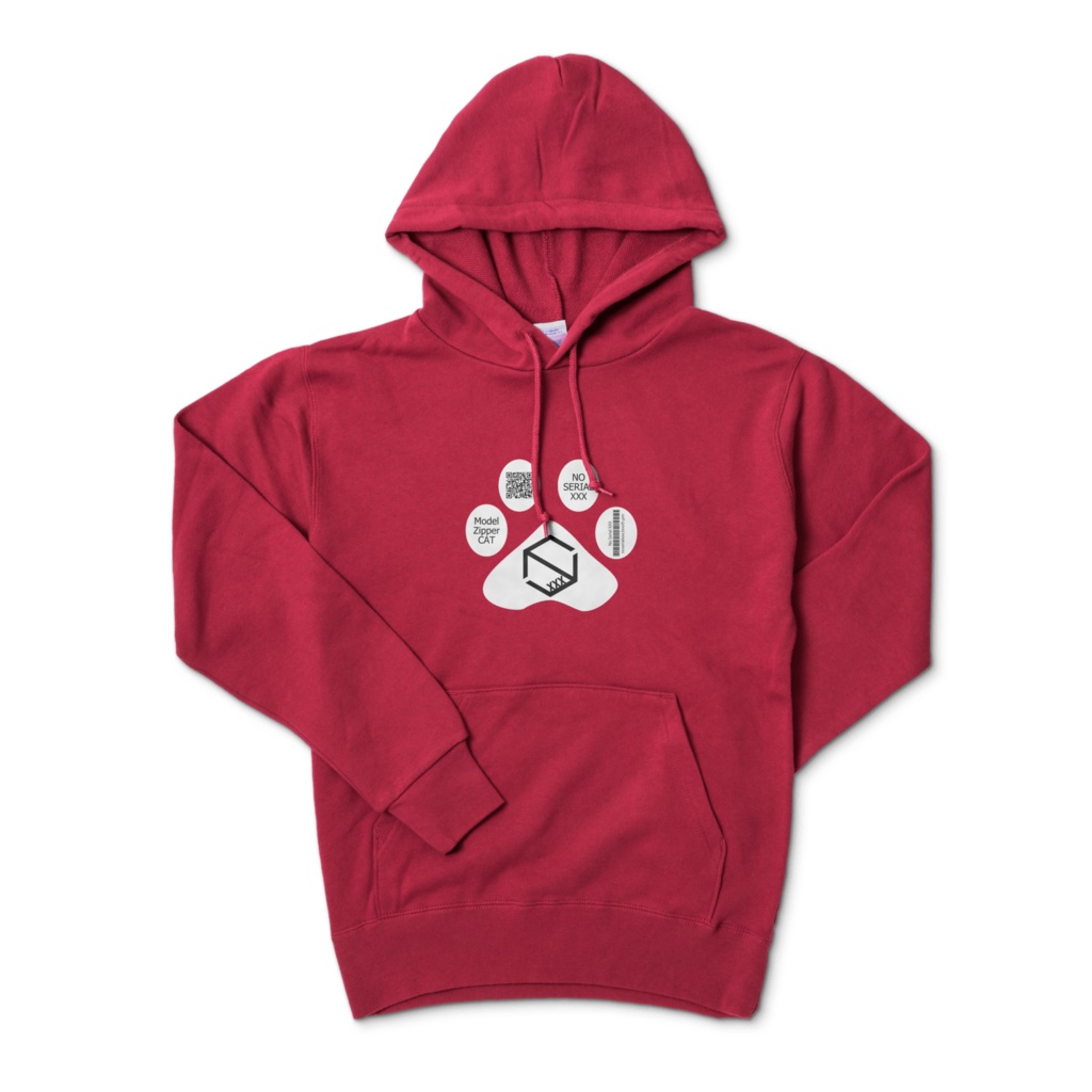 ZipperCATパーカーRED