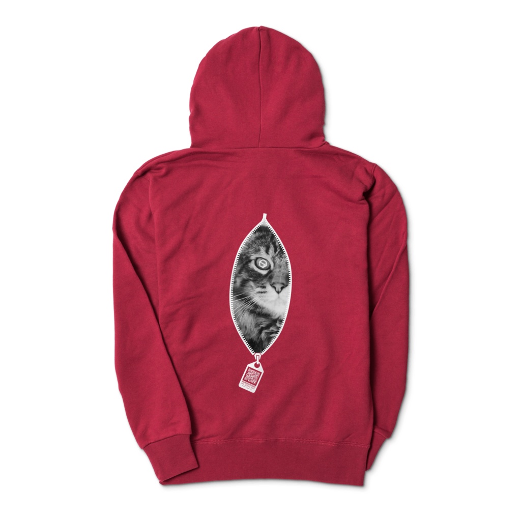 ZipperCATパーカーRED