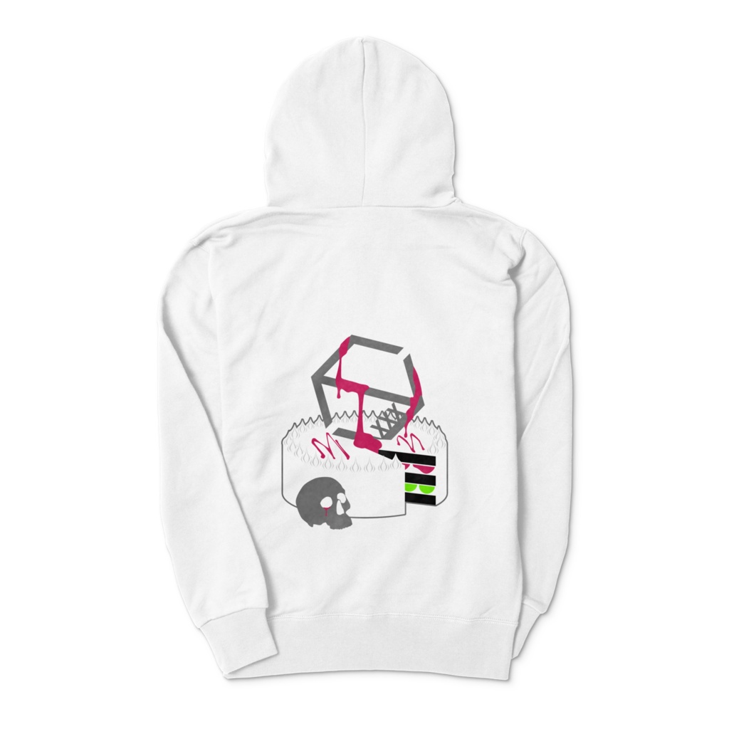 CakeパーカーWHT×PNK