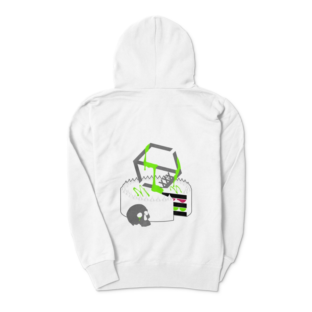 CakeパーカーWHT×GRN