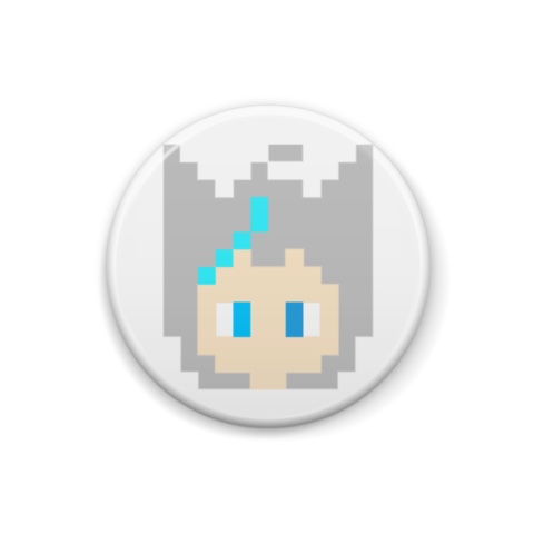 りー猫ドット缶バッジ