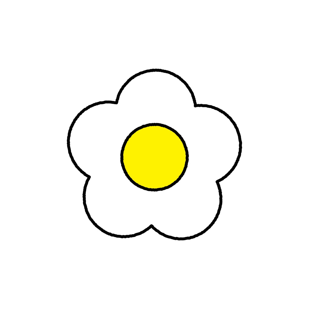 【Flowers Clipart Set】レトロポップなお花クリップアート素材15点セット|RGB 1080×1080 PNG|商用利用可