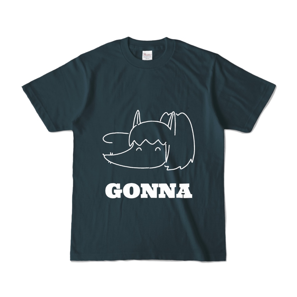 ゴンナさんカラーTシャツ(黒グリーン)
