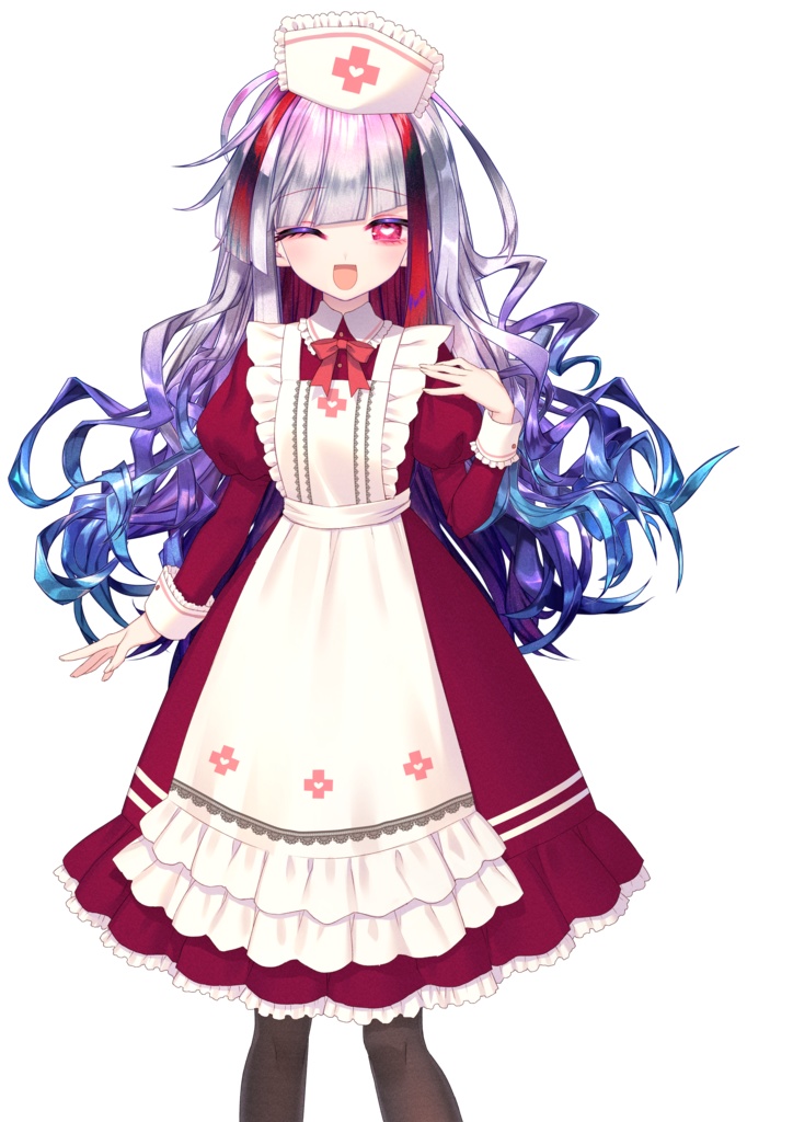 【フリー素材】ナースさんになれる!ふりふりナースワンピース【VTuber Assets】