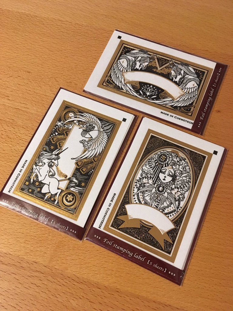 箔押し活版ラベル