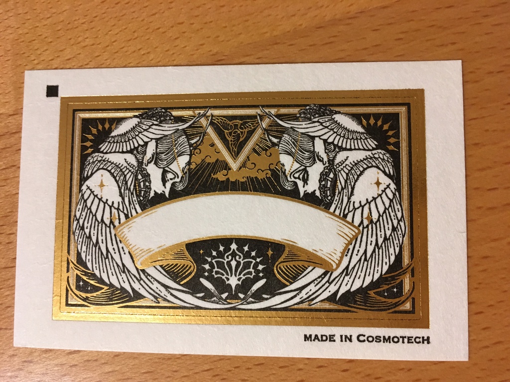 箔押し活版ラベル