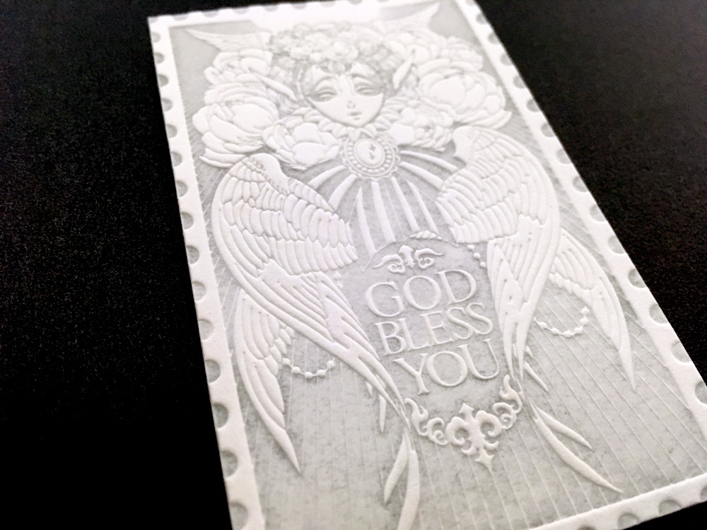 エンボスメッセージカード