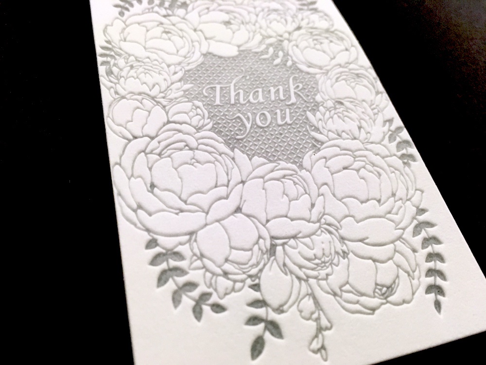 エンボスメッセージカード