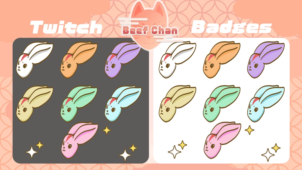 FFXIV Pastel Carbuncle Twitch Badges