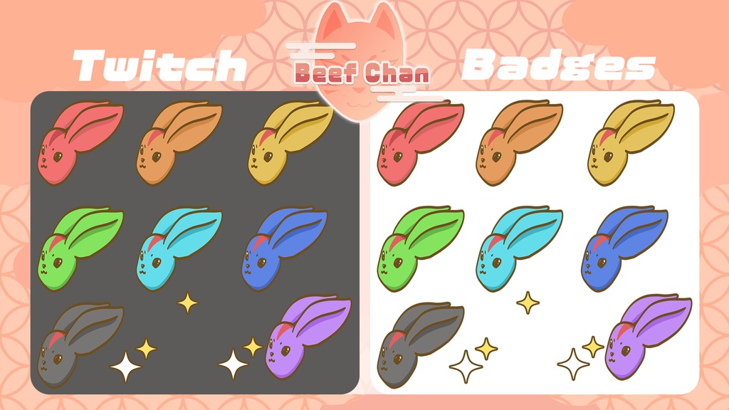 FFXIV Colourful Carbuncle Twitch Badges