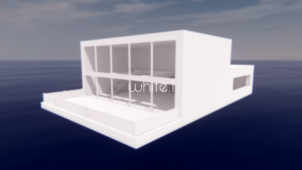 【VRChat想定】white.1【標準ベイク/Bakery両対応】