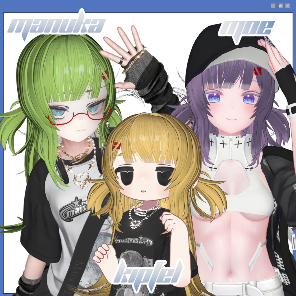 【複数アバター対応】サブカルツインヘアー【VRChat】