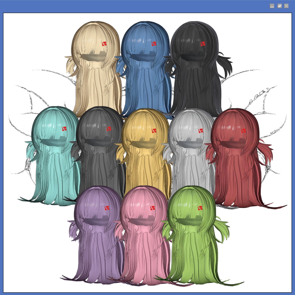 【複数アバター対応】サブカルツインヘアー【VRChat】