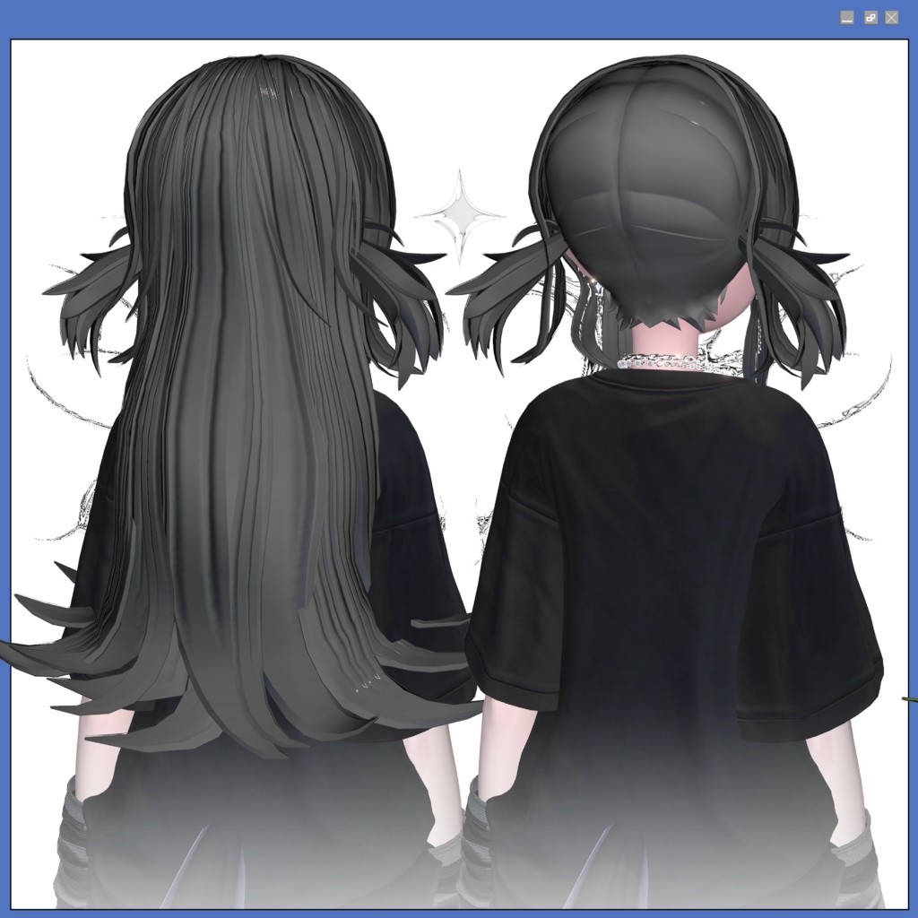 【複数アバター対応】サブカルツインヘアー【VRChat】