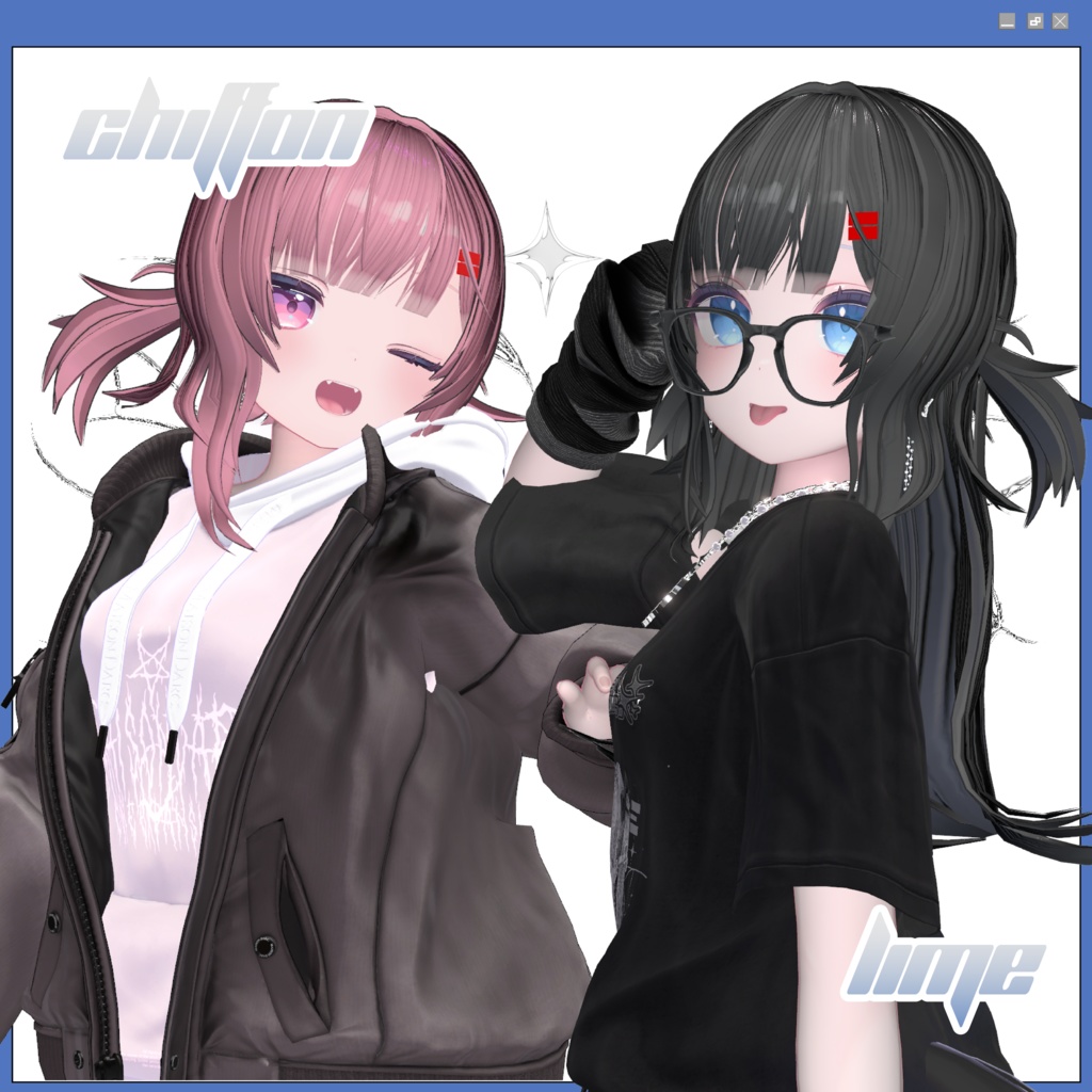 【複数アバター対応】サブカルツインヘアー【VRChat】