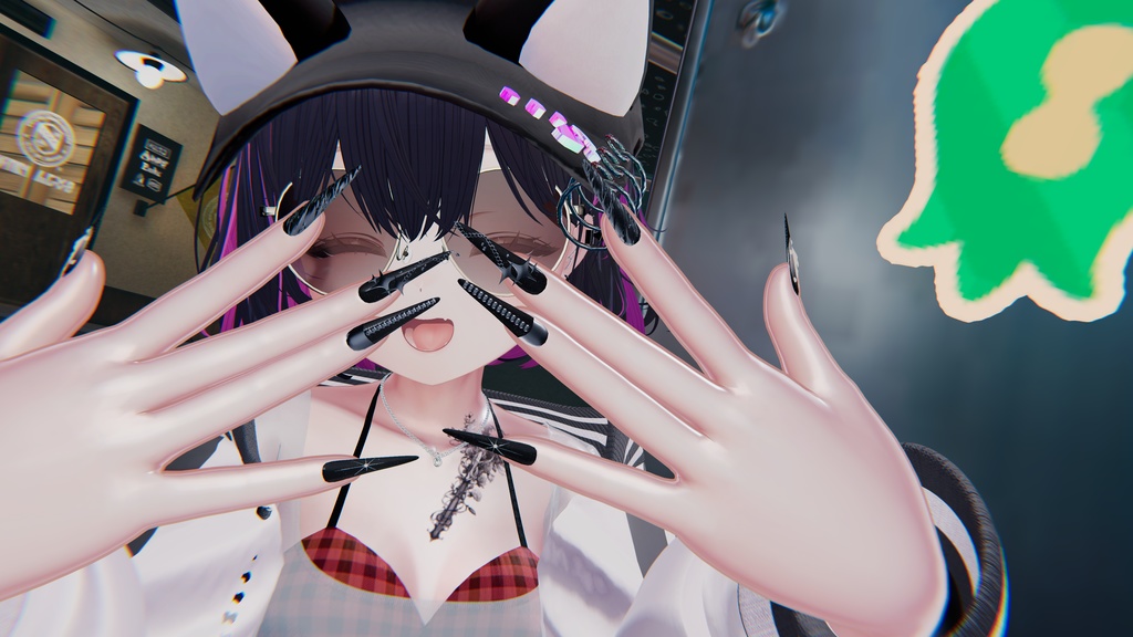 【無料/Free】サブカルロングネイル【9アバター対応】