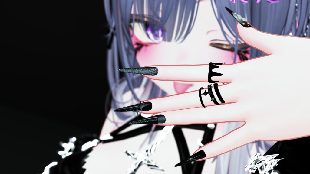 【無料/Free】サブカルロングネイル【9アバター対応】