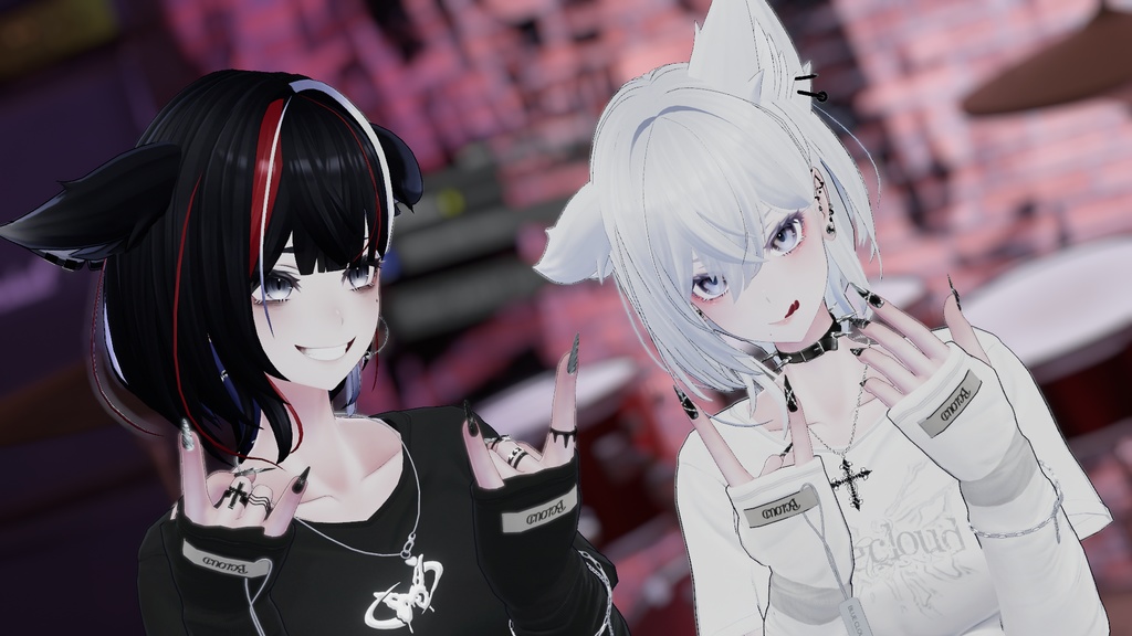 【無料/Free】サブカルロングネイル【9アバター対応】