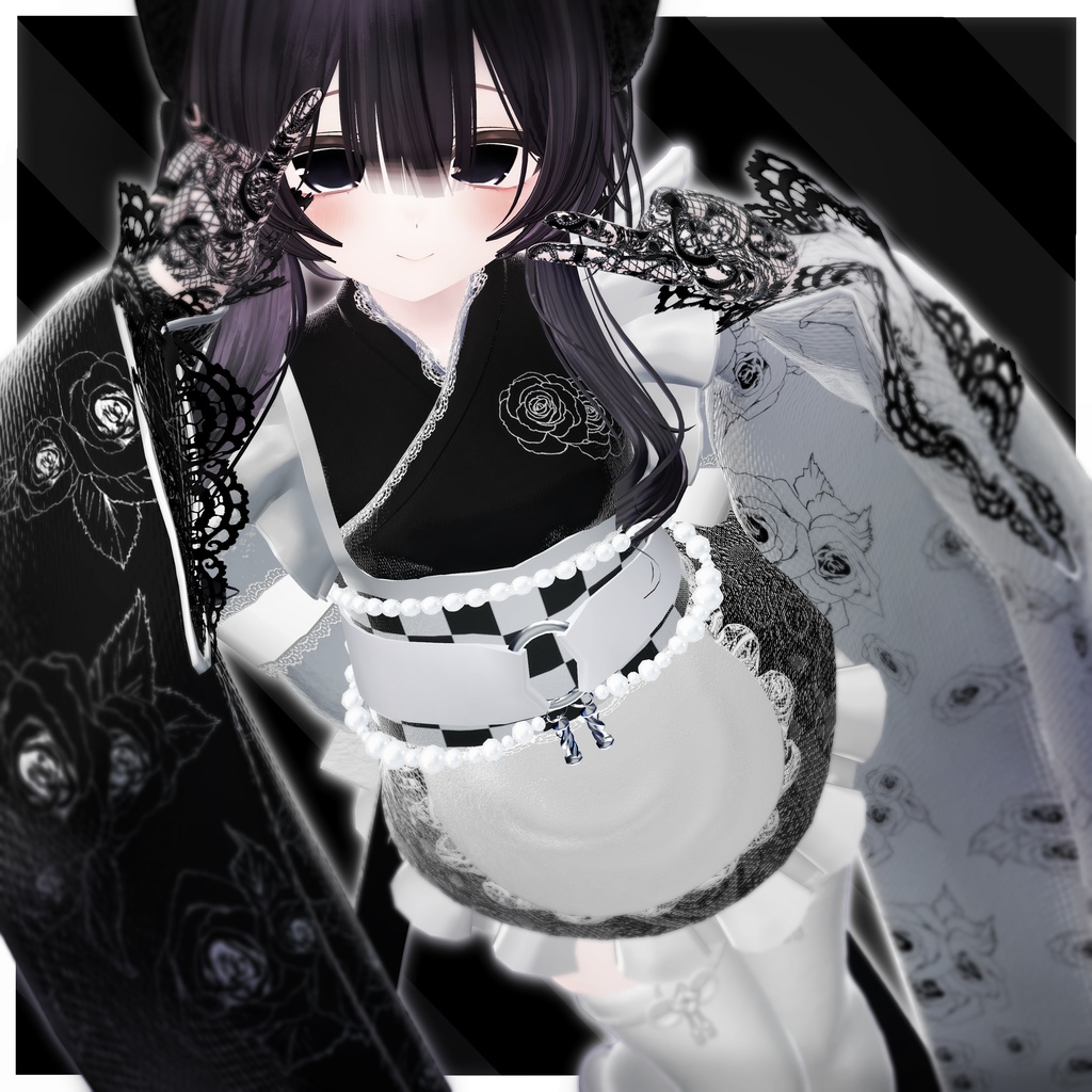 【複数アバター対応】和ゴシックメイド【VRChat】