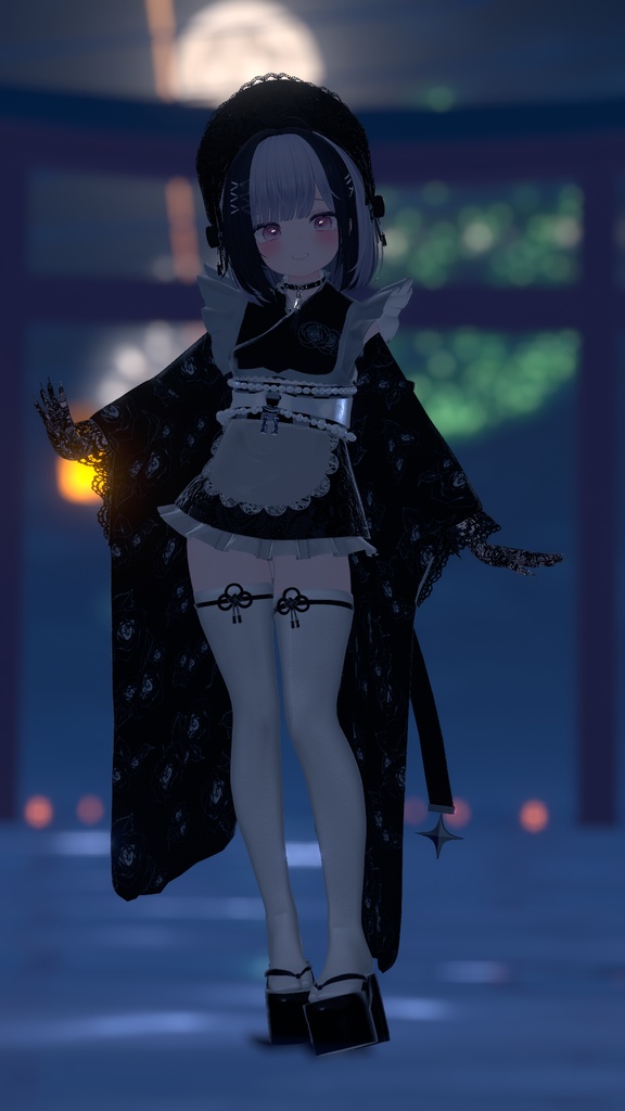 【複数アバター対応】和ゴシックメイド【VRChat】