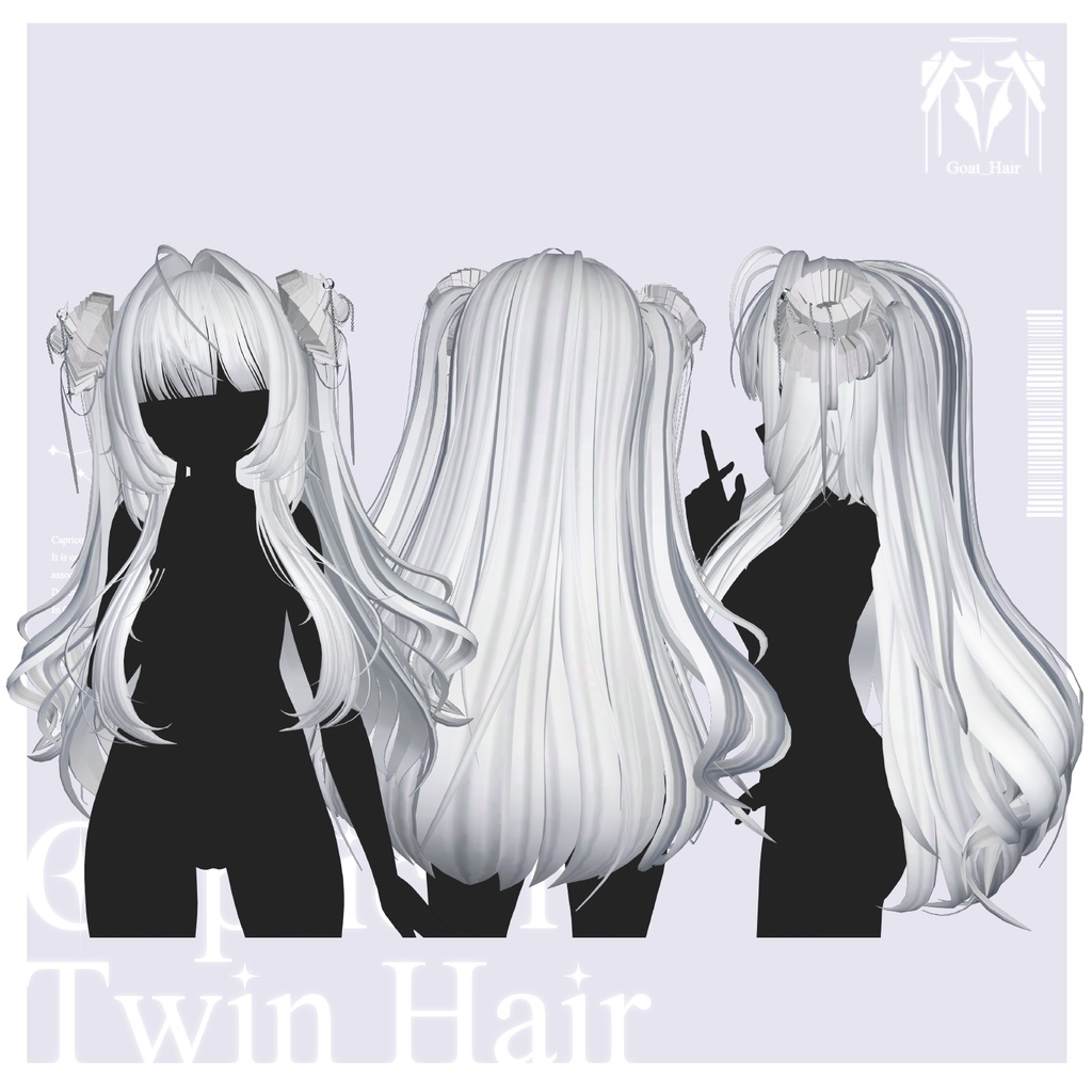 【複数アバター対応】Capricorn Twin Hair【VRChat】