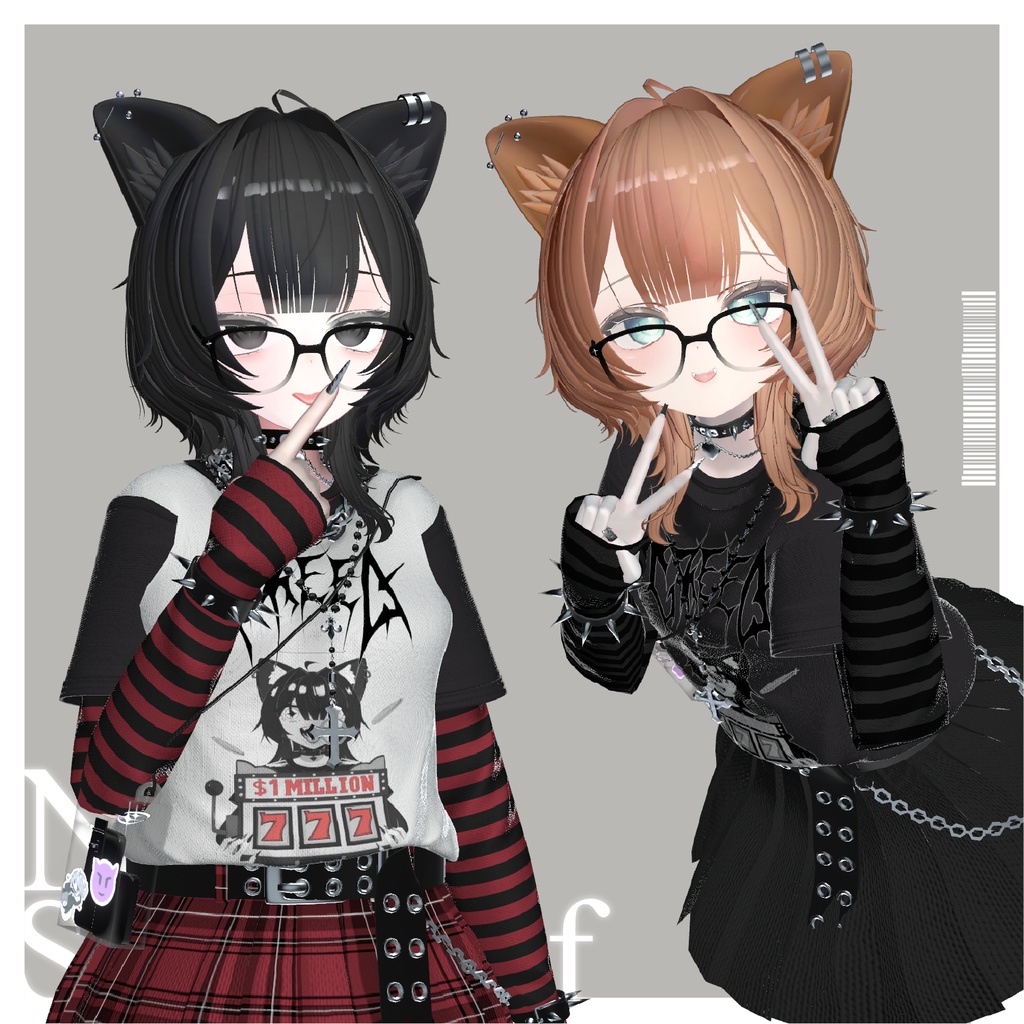 【複数アバター対応】Natural Short Wolf【VRChat】