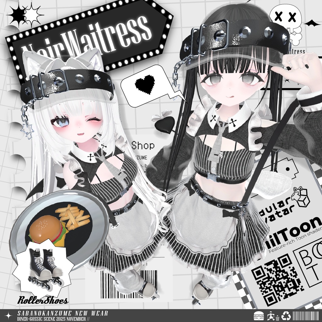 【!!!Xにてプレゼント企画中!!!】💀Nior Waitress💀【14アバター対応】