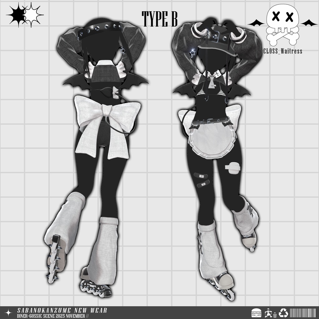 【!!!Xにてプレゼント企画中!!!】💀Nior Waitress💀【14アバター対応】