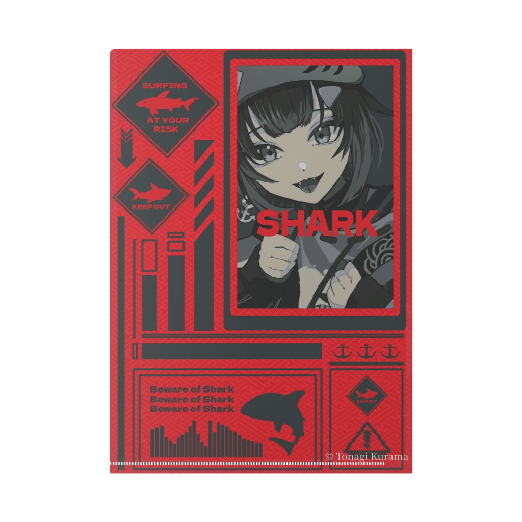 オリキャラ『しゃー子』クリアファイル(原宿に出没…!?)