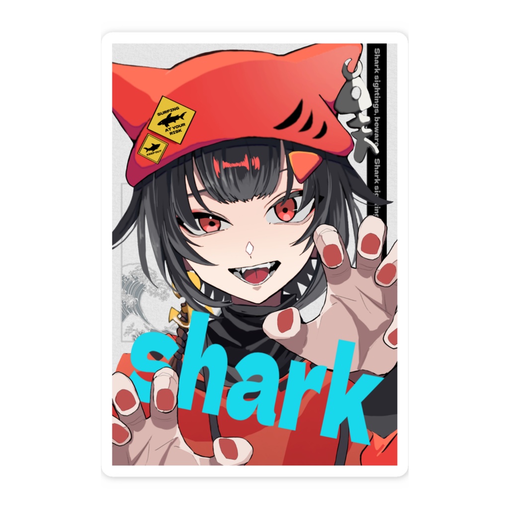 オリキャラ『しゃー子』 スマホステッカー(トレンドをかじりとれ)