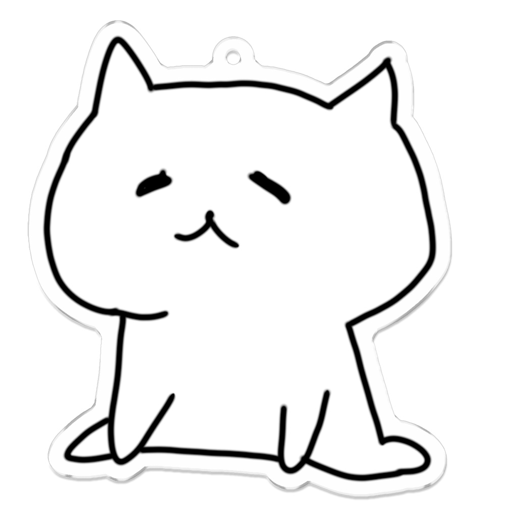 ダルーんとした猫のアクリルキーホルダー