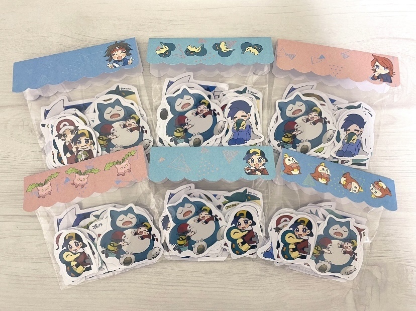 ポケモン(ヒビキくん多め)のシールセット ※おまけ付き