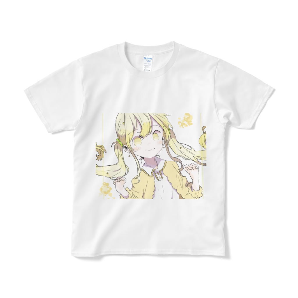 黄色女の子のTシャツ（オリジナル）