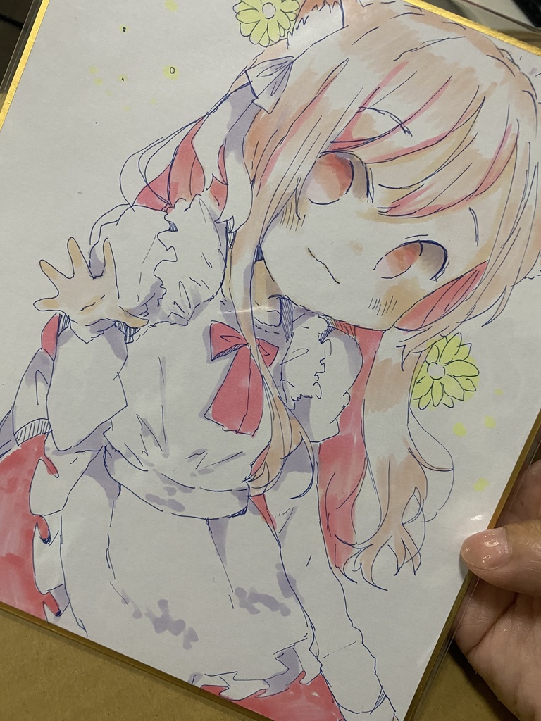 イラスト中色紙