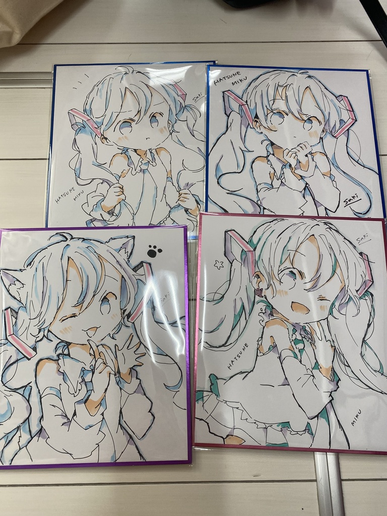 イラスト中色紙(絵柄ランダム)