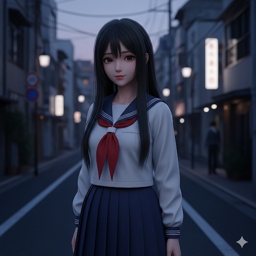 【VTuber/ノベルゲーム向け】3Dアニメ風女子高生立ち絵素材パック Vol.1