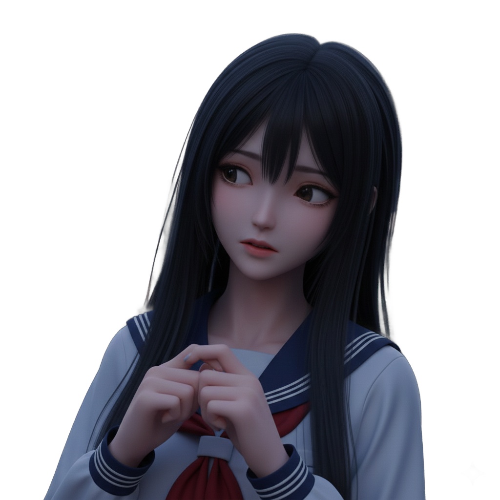 【VTuber/ノベルゲーム向け】3Dアニメ風女子高生立ち絵素材パック Vol.（オリジナルキャラクター凛崎凛編）