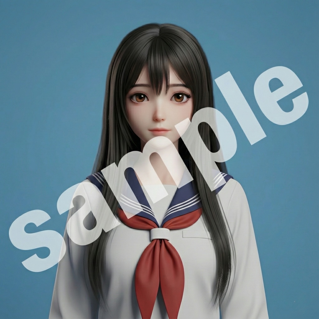 【3Dセミリアル】女子高生立ち絵素材『凛&美咲』Vol.1【SDキャラ同梱/TRPG/ゲーム/動画】